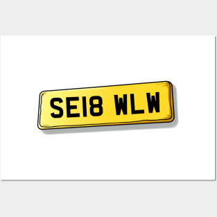 SE18 WLW Walworth Number Plate Posters and Art